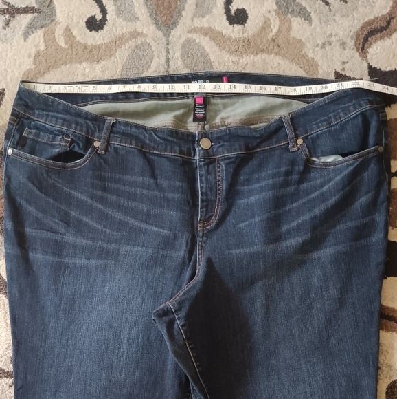 Torrid Feel The Fit Boyfriend Straight Vintage Stretch Blue Jeans Plus Sz 26R - Picture 7 of 14